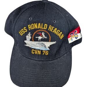 USS Ronald Reagan CVN-76 The Corps Made in USA Navy Hat Aircraft Carrier Cap